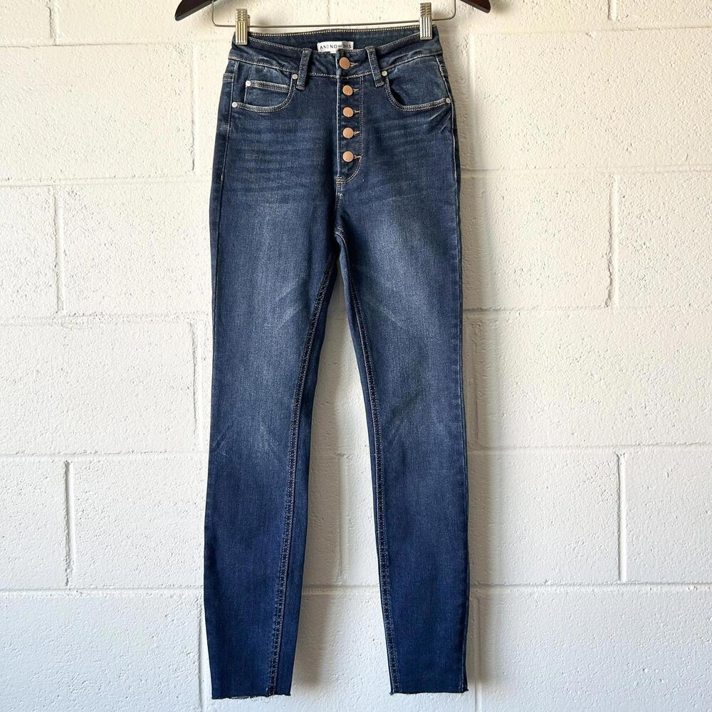 And Now This Dark Wash Button Fly Denim Jeans Women's 25